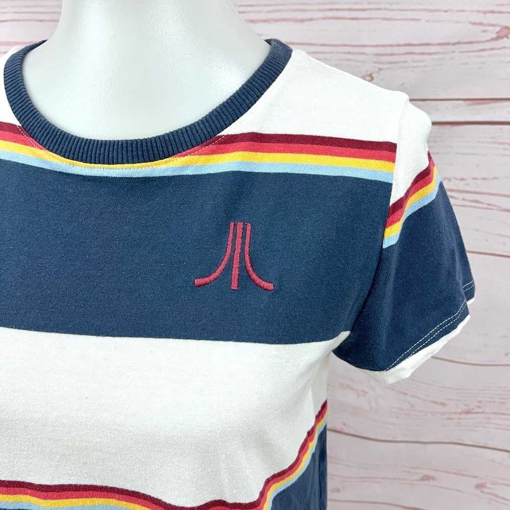 Vintage Junkfood Atari Striped Tee Shirt Dress - image 2
