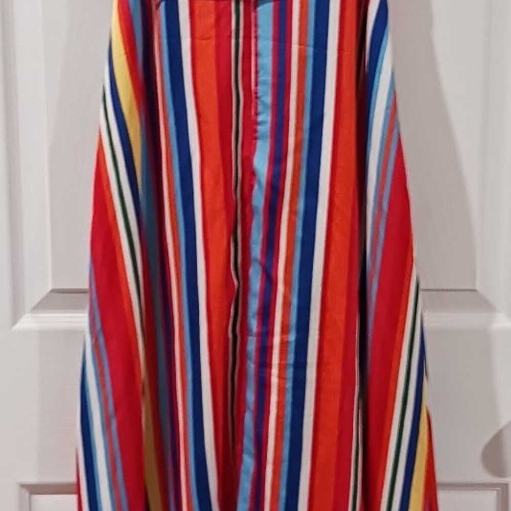 Lulus Elianna Backless Rainbow Stripe Gown - image 3