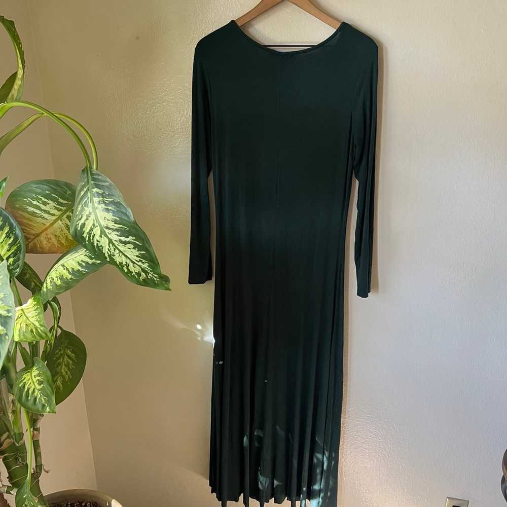 Lulus | Swept Away Forest Green Long Sleeve Maxi … - image 6