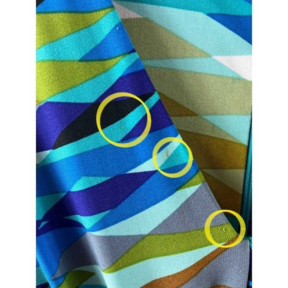 Calvin Klein Abstract Print Gathered Waist Sleeve… - image 3