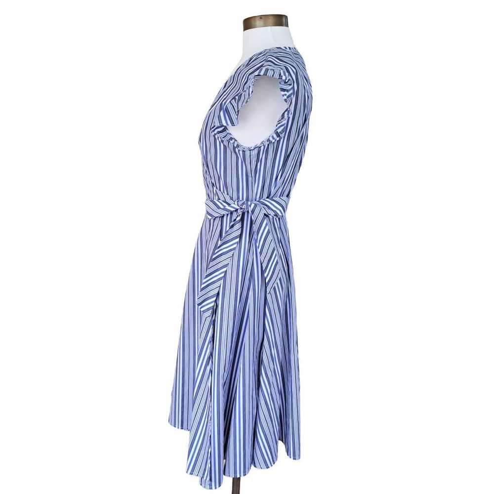 Calvin Klein Blue Striped Wrap Dress Size 4 Flutt… - image 6