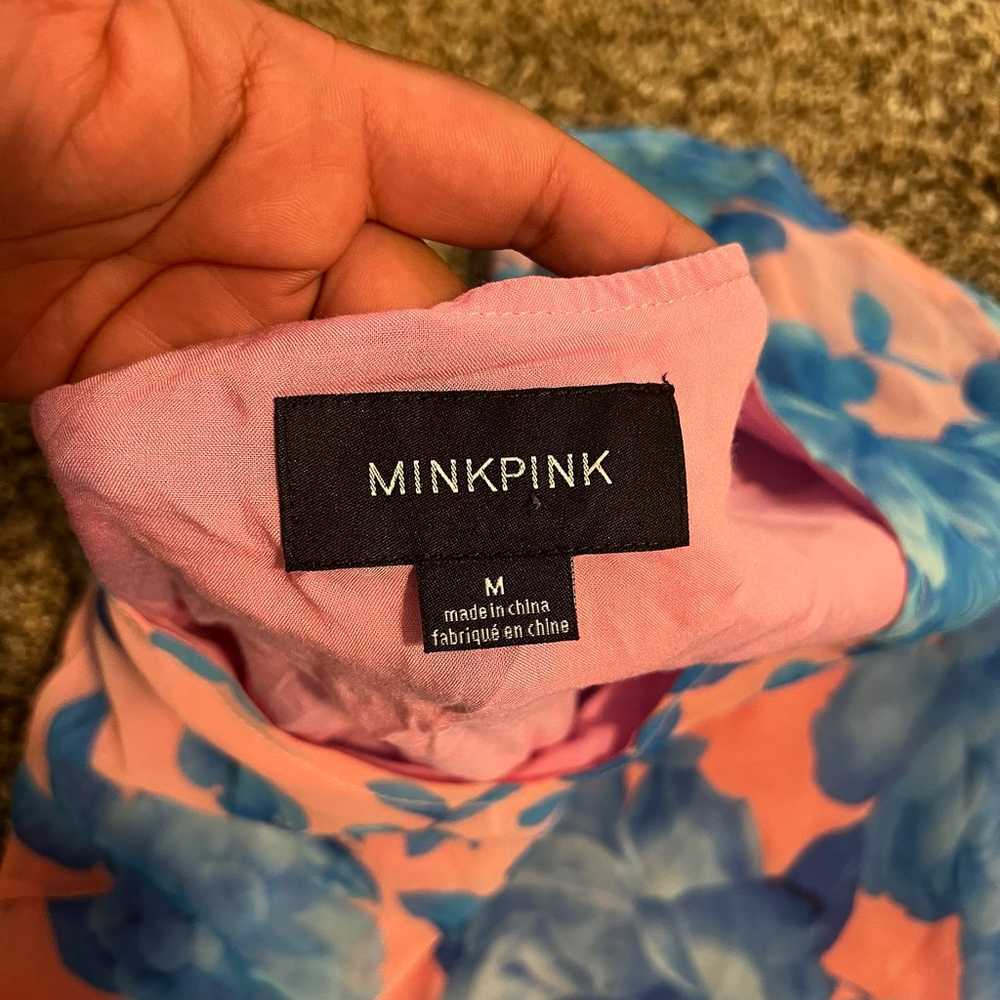 MinkPink pink bubblegum floral dress size medium - image 4