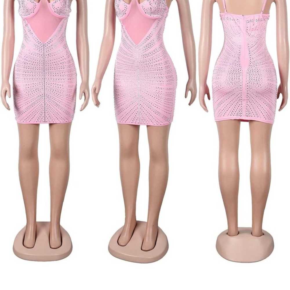 Pink rhinestone dress - image 1