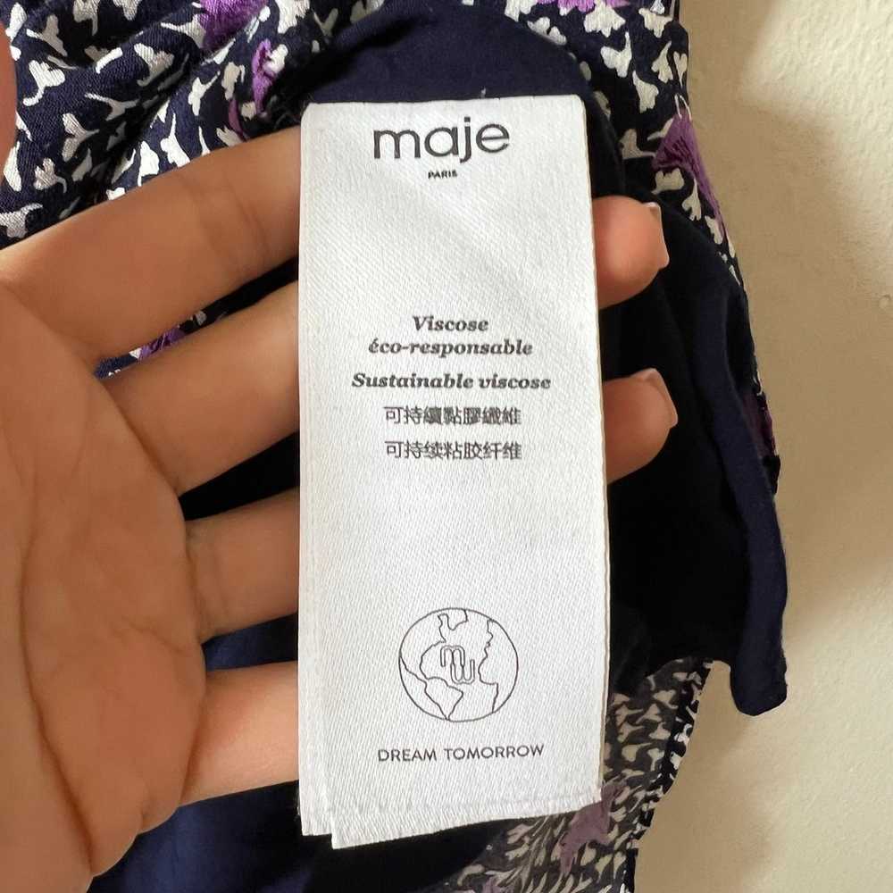 Maje Rollette Floral-Print Crepe Mini Dress 100% … - image 4