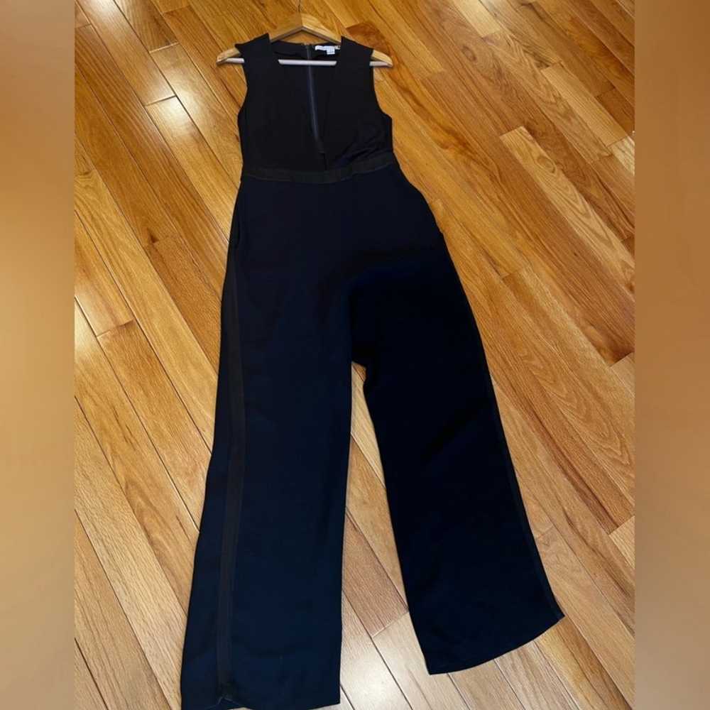 DVF Black Catsuit Jumpsuit with pockets, size 12 - image 2