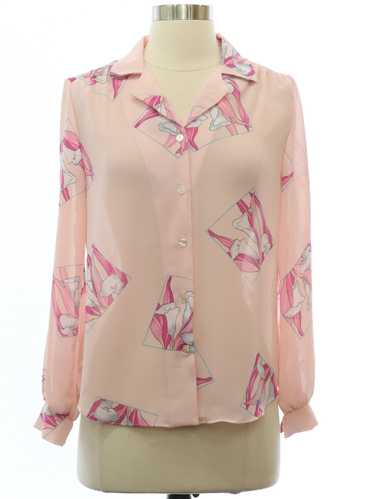 1970's Thats It Womens Print Secretary Shirt