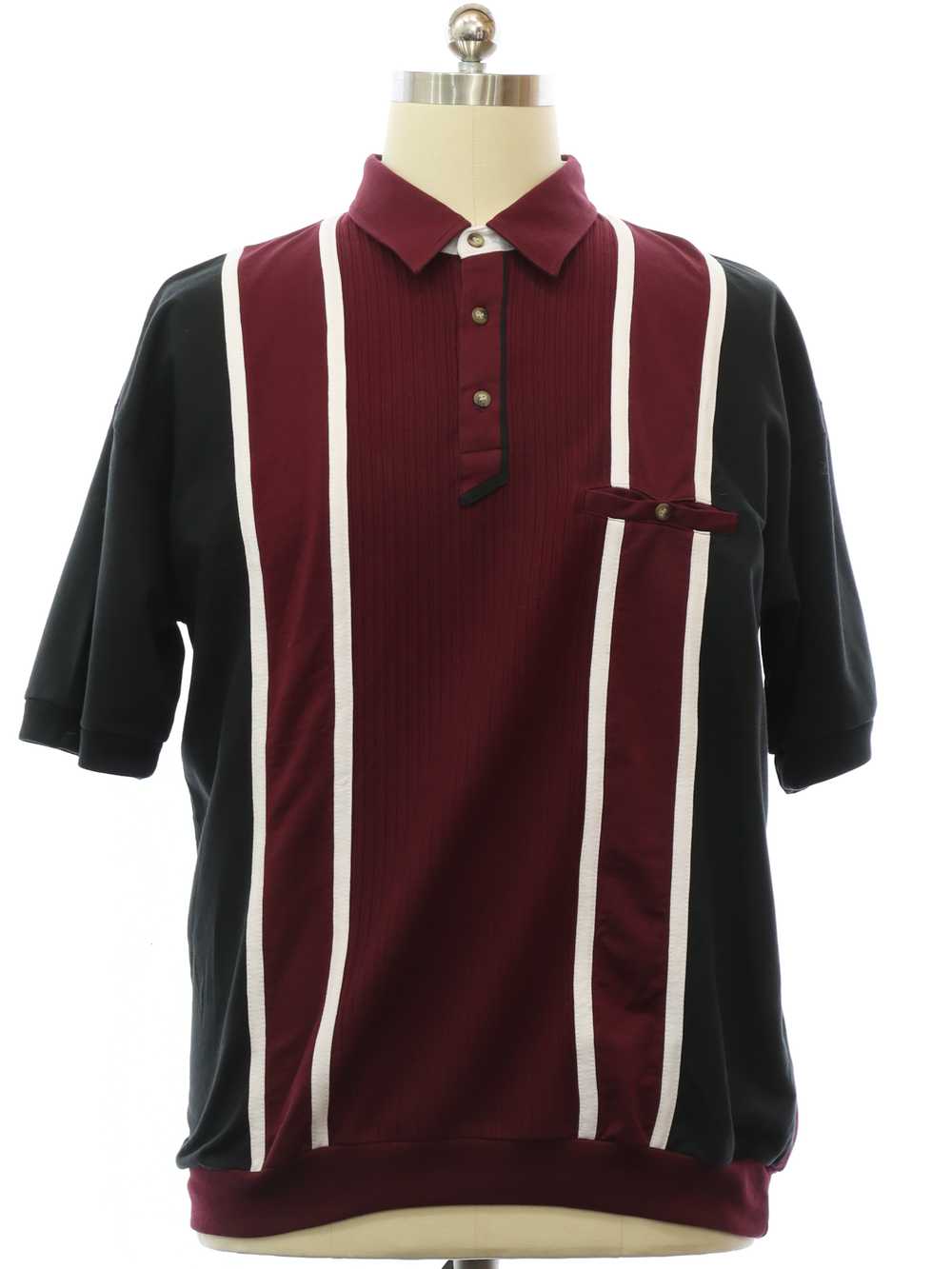 1980's Woodland Trail Mens Rugby Style Polo Shirt - image 1
