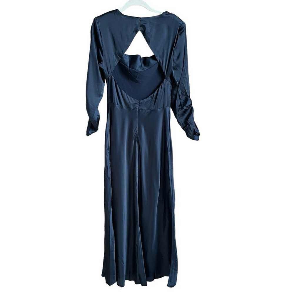Astr Gracie Long Sleeve Cutout Satin Midi Dress M… - image 3