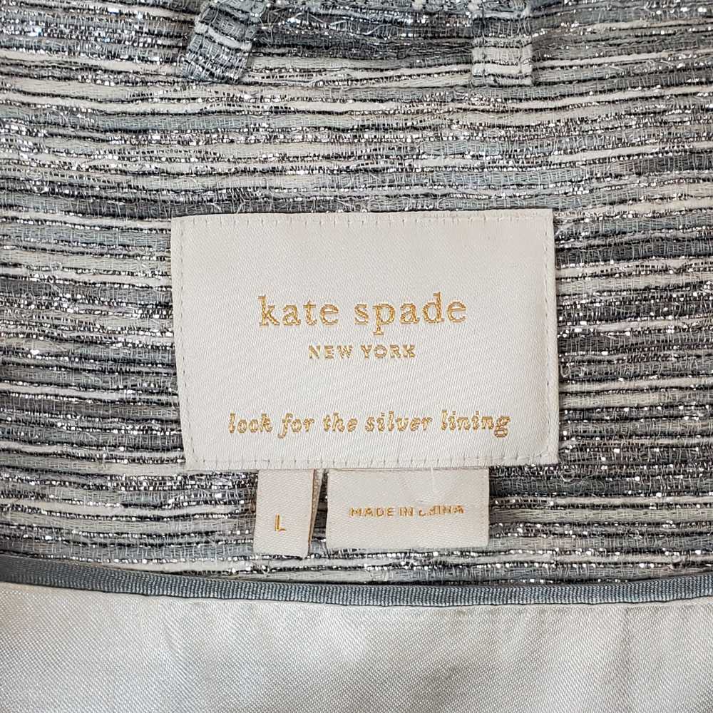 Kate Spade Women Silver Cowl Neck Button Up Shirt… - image 2