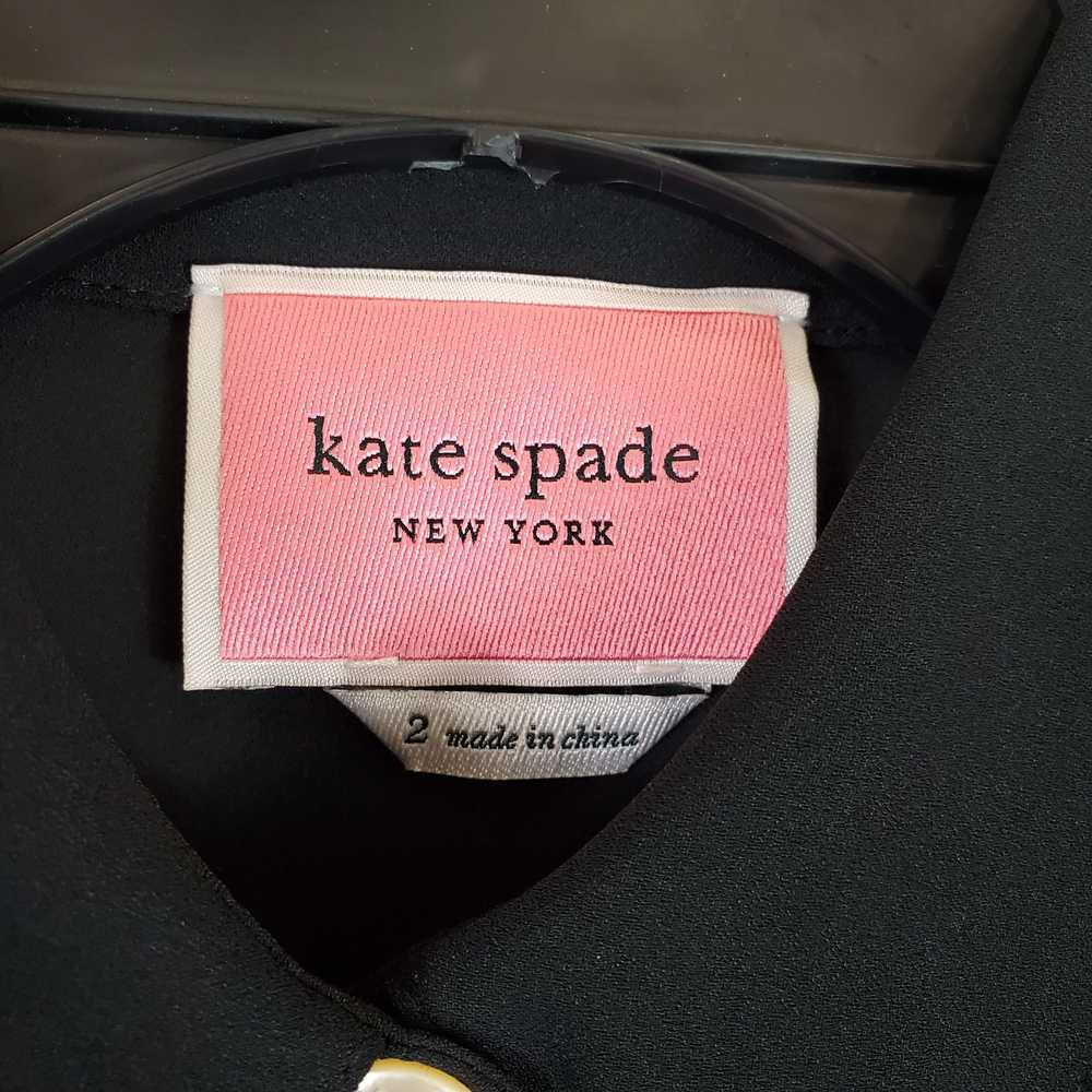Kate Spade Women Black Maxi Shirt Dress Sz 2 - image 3
