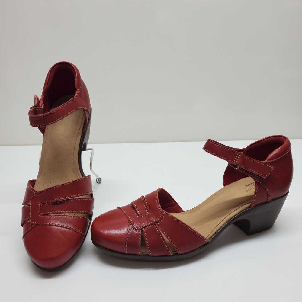 Clarks Clark Collection Emily Daisy Red Leather W… - image 2