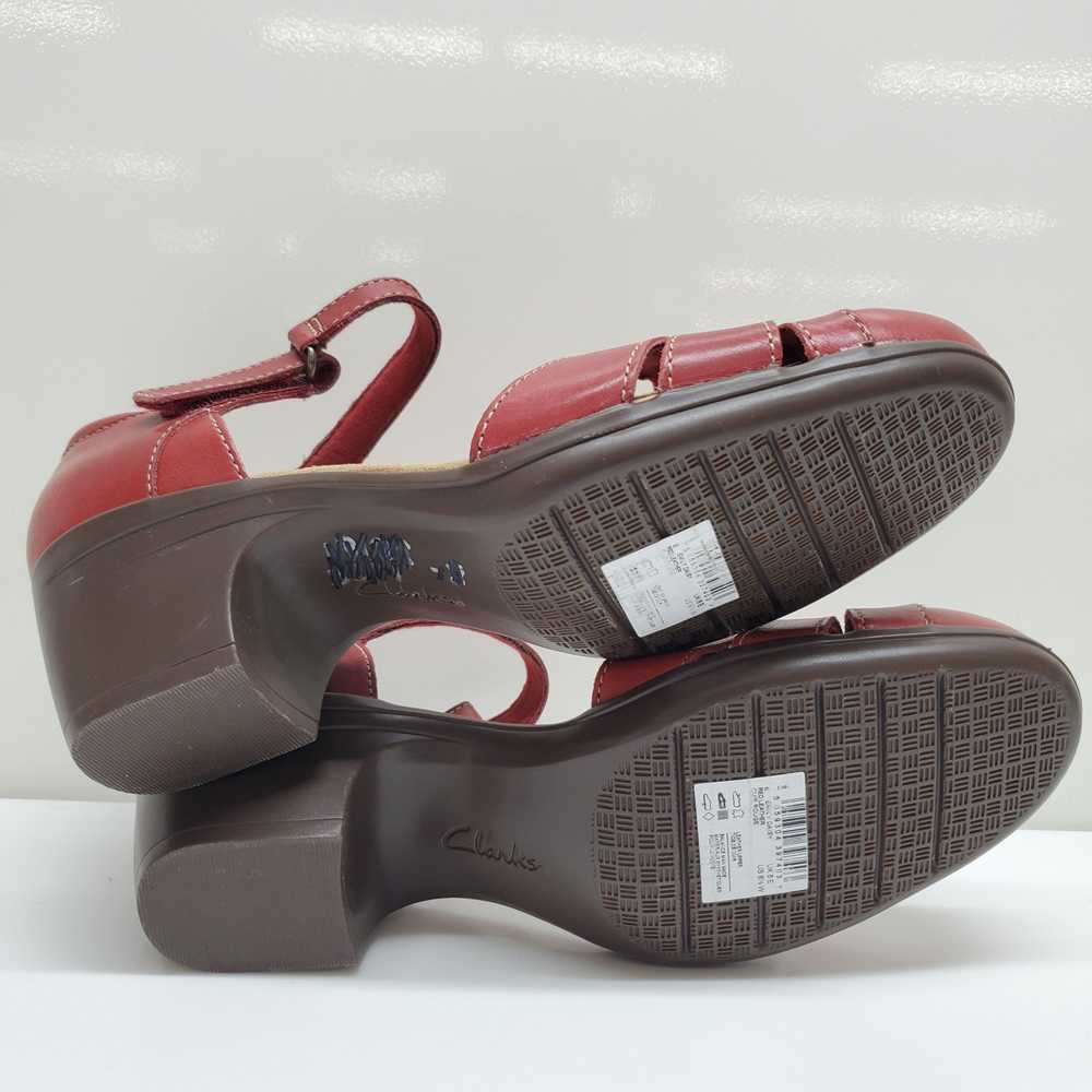 Clarks Clark Collection Emily Daisy Red Leather W… - image 5