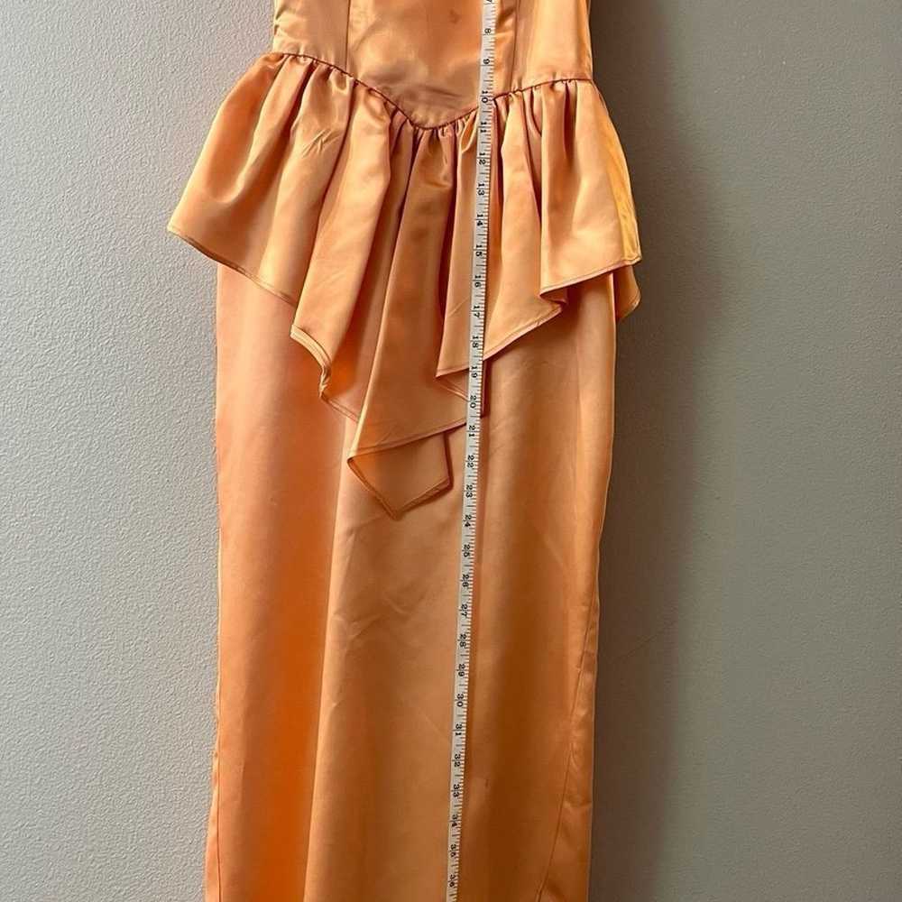 Stunning Peach AUTHENIC VINTAGE 80s formal dress - image 7
