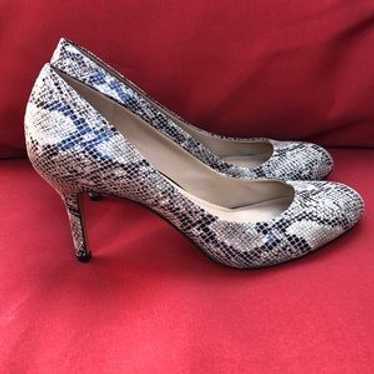 Vince Camuto Python Snake Print Gray Heels - image 1