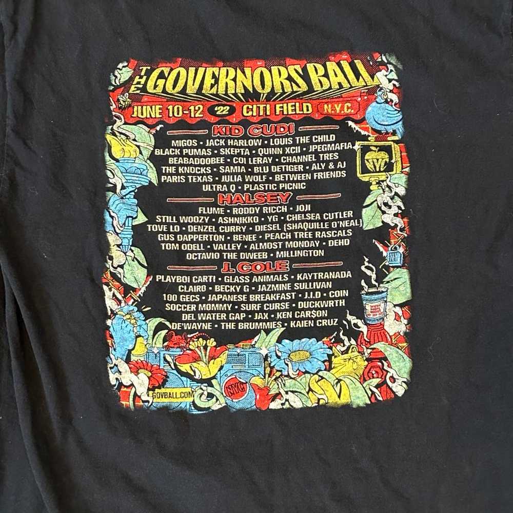 2022 Governors Ball NYC concert tShirt w/ backhit… - image 3