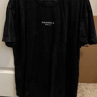Youngla T-Shirt Black Modern Noble Tee Mens XL Oversized Gym Athleisure