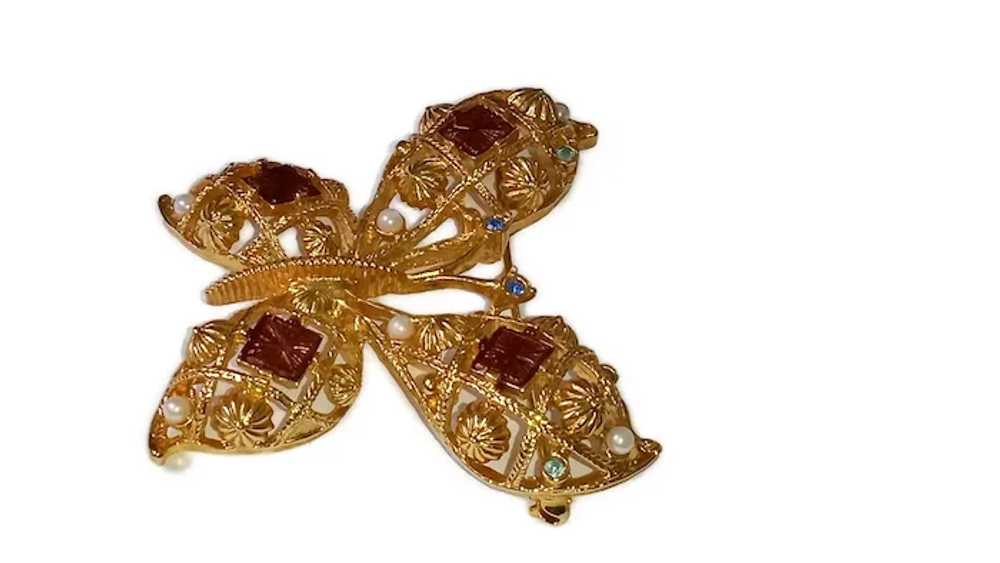 Large Goldplate Butterfly Brooch - image 4