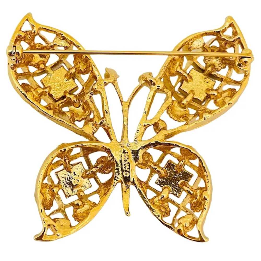 Large Goldplate Butterfly Brooch - image 6