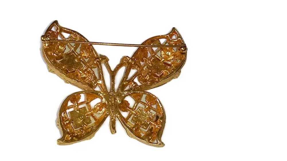 Large Goldplate Butterfly Brooch - image 8