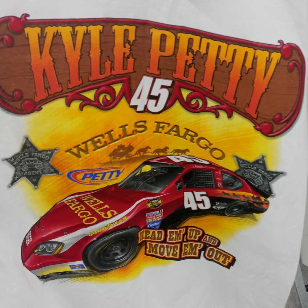 Kyle Petty wells Fargo Nascar racing shirt size 2… - image 2