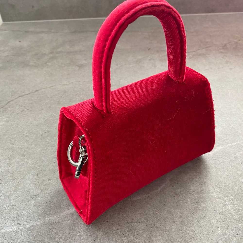 Tiny red velvet purse - image 2