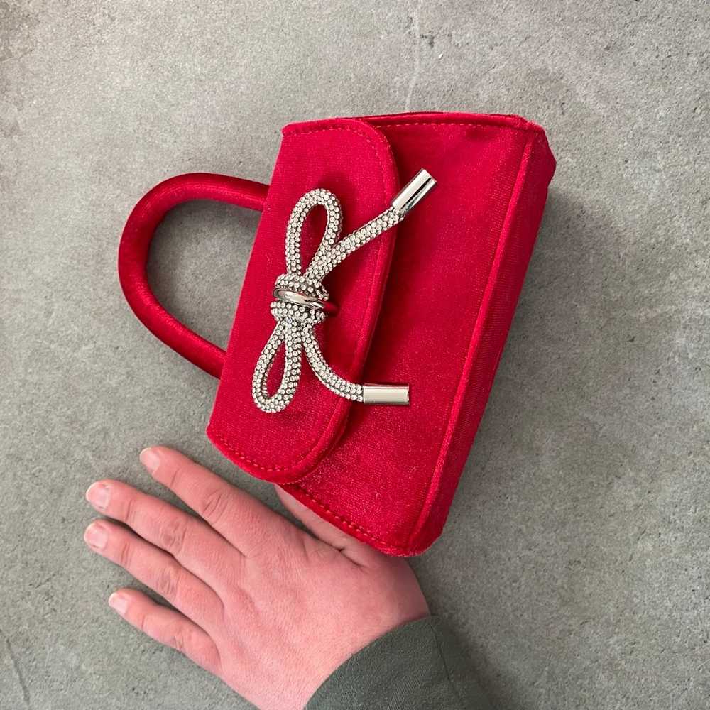 Tiny red velvet purse - image 4