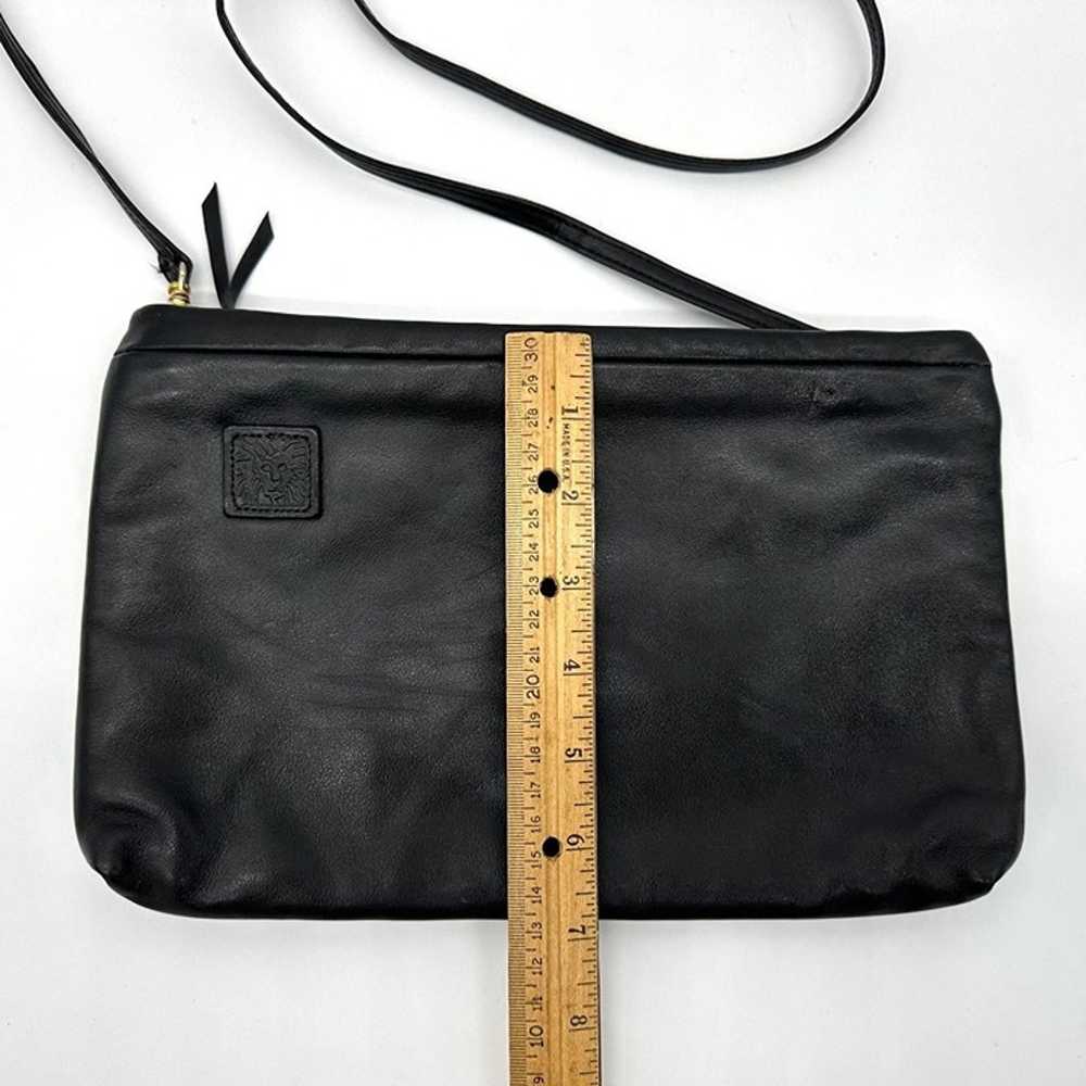 Vintage Black Leather Purse Shoulder Bag Anne Kle… - image 10