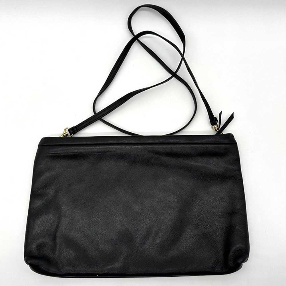 Vintage Black Leather Purse Shoulder Bag Anne Kle… - image 2