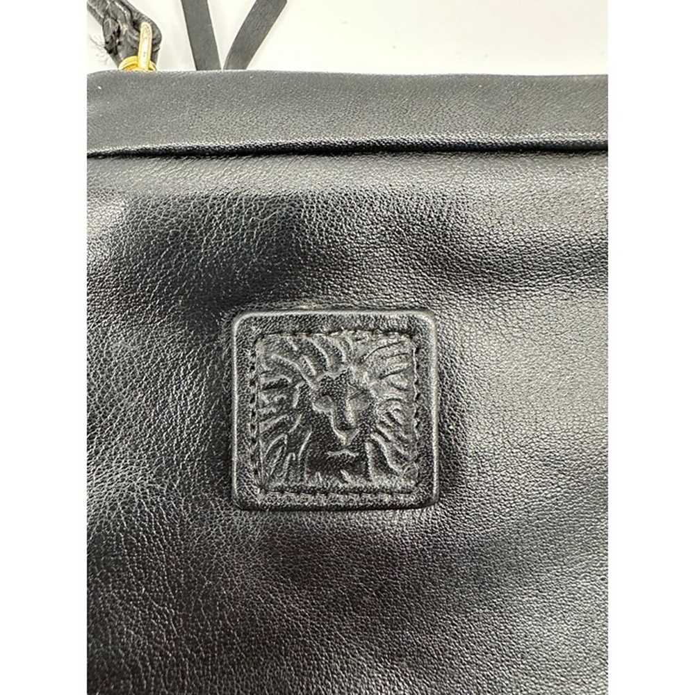 Vintage Black Leather Purse Shoulder Bag Anne Kle… - image 6