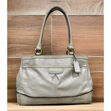 Coach Park Leather Carryall Handbag Purse F19728 - Gem
