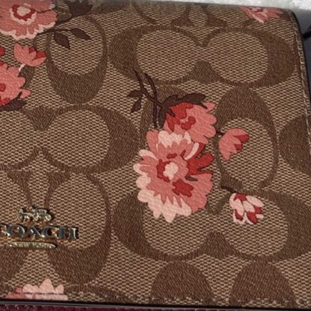 Coach Foldover Floral Print Crossbody   (FIRM ) - image 2