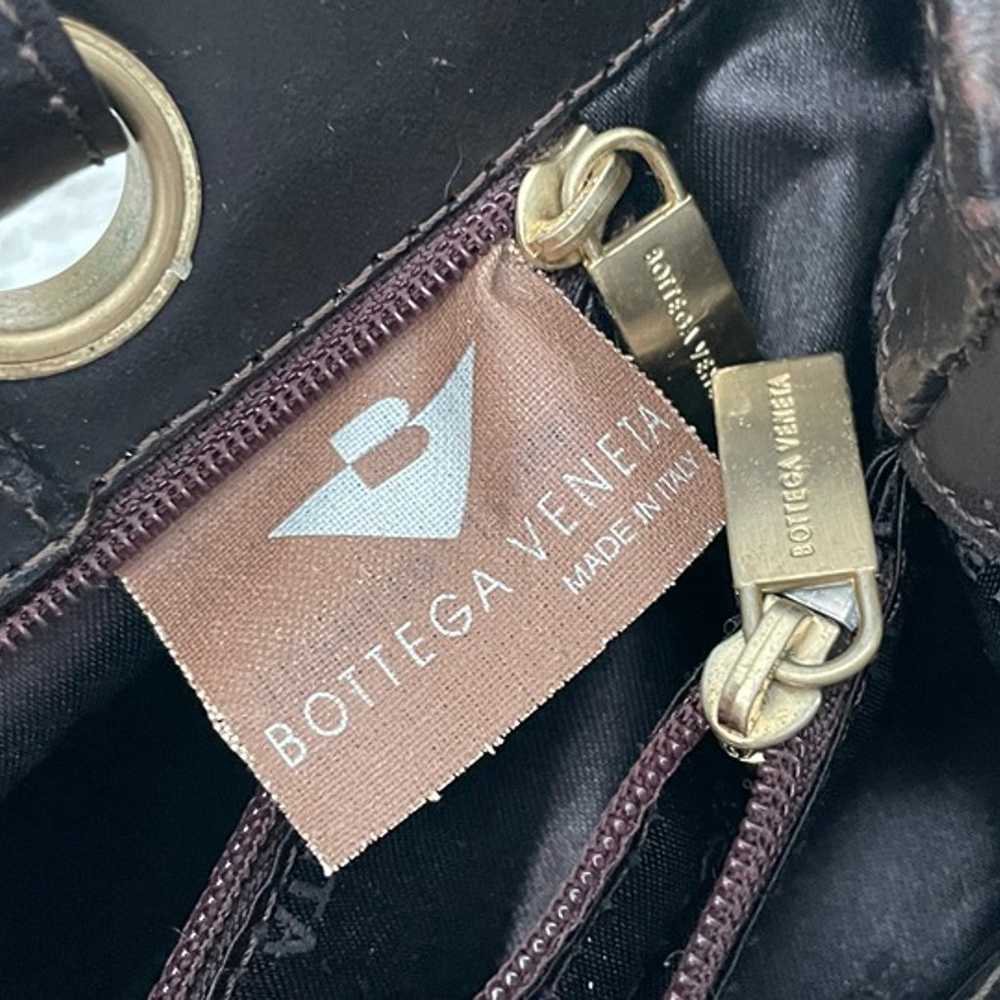 Bottega Vaneta Vintage Handbag Brown Canvas/Leath… - image 10