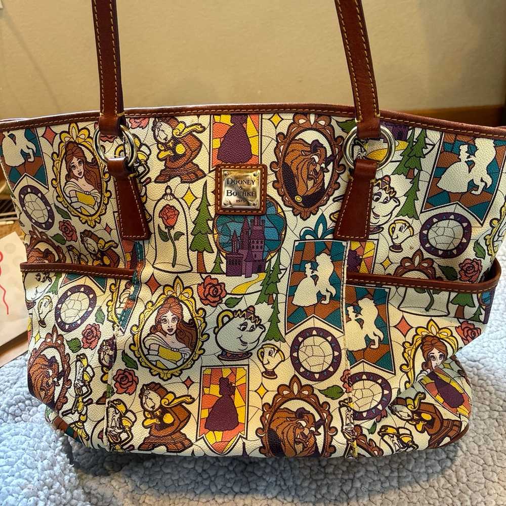 Disney Dooney & Bourke Beauty And The Beast Stain… - image 2