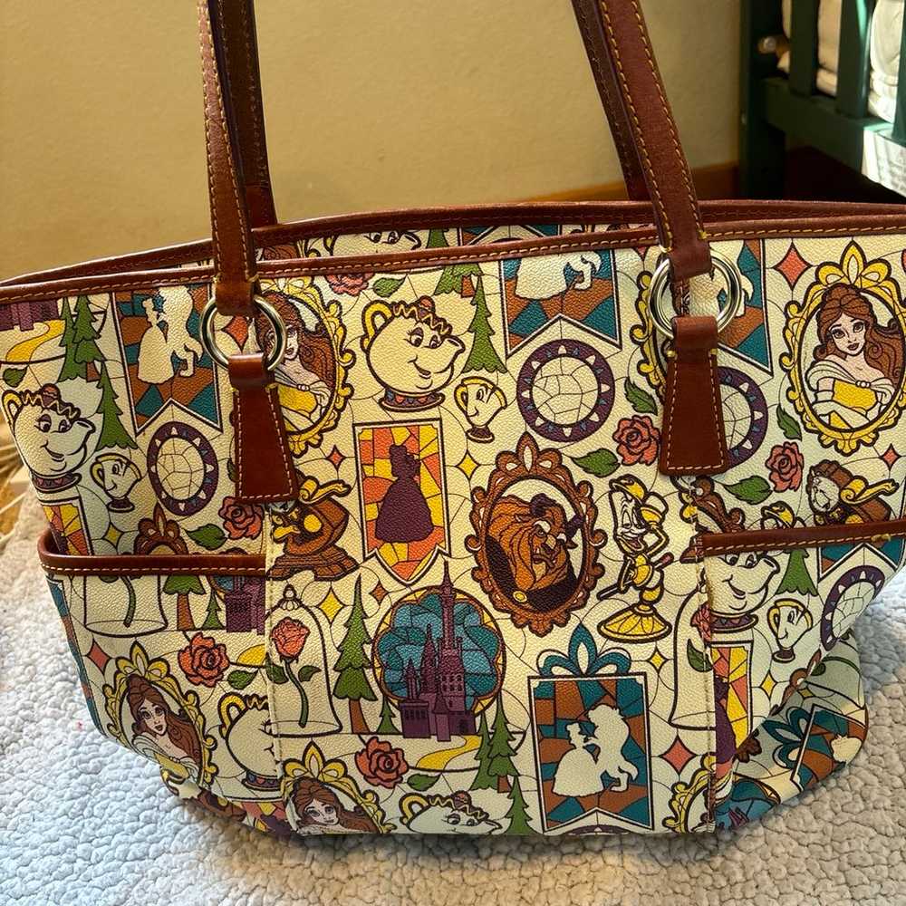 Disney Dooney & Bourke Beauty And The Beast Stain… - image 3