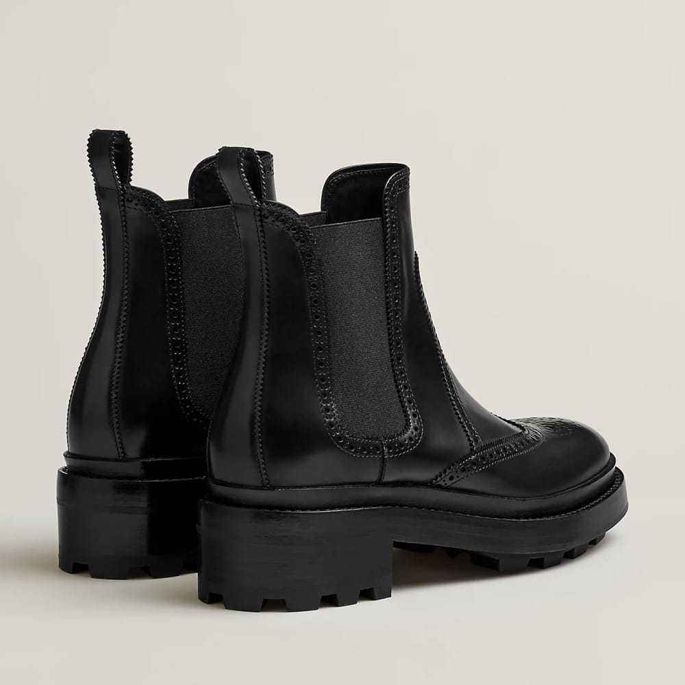 Hermès Leather biker boots - image 3