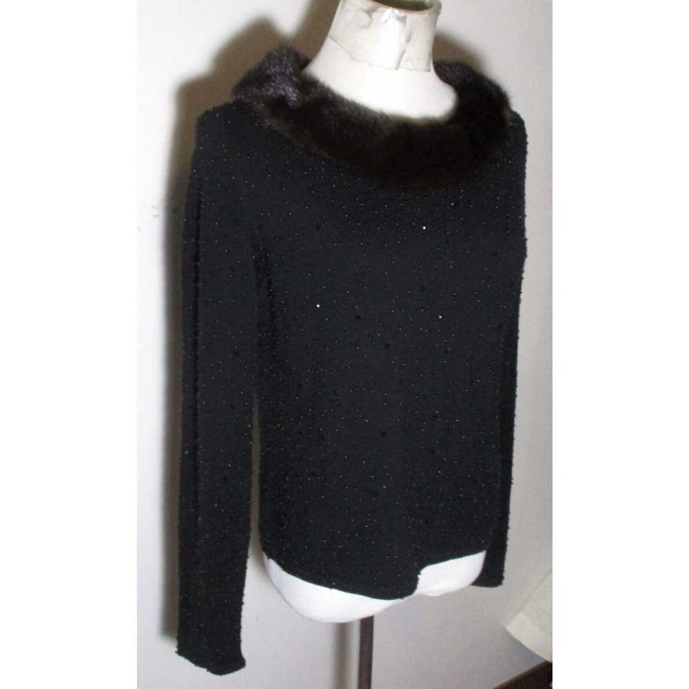 Vintage Women's CHETTA B Black Silk Cashmere & Mi… - image 3