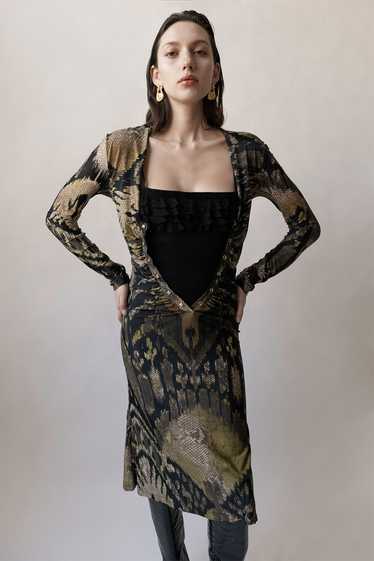 Roberto Cavalli 2006 Snakeprint Dress