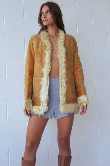 1960's Embroidered Penny Lane Coat