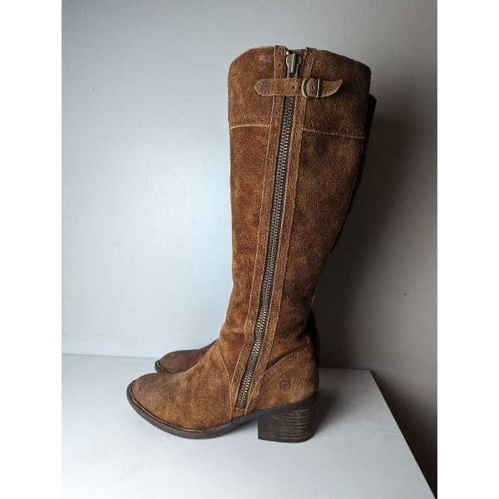 BORN Polly Brown Suede Knee High Boot Size 7.5M-WC - image 2