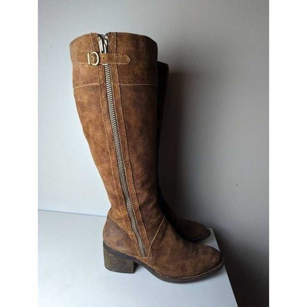 BORN Polly Brown Suede Knee High Boot Size 7.5M-WC - image 3