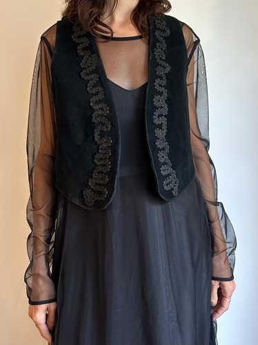 Vintage Suede Embroidered Vest