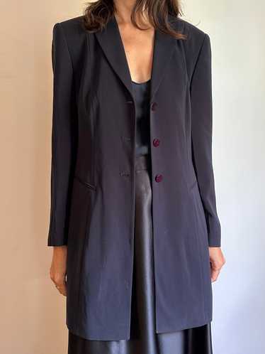 Vintage Deep Navy Longline Blazer