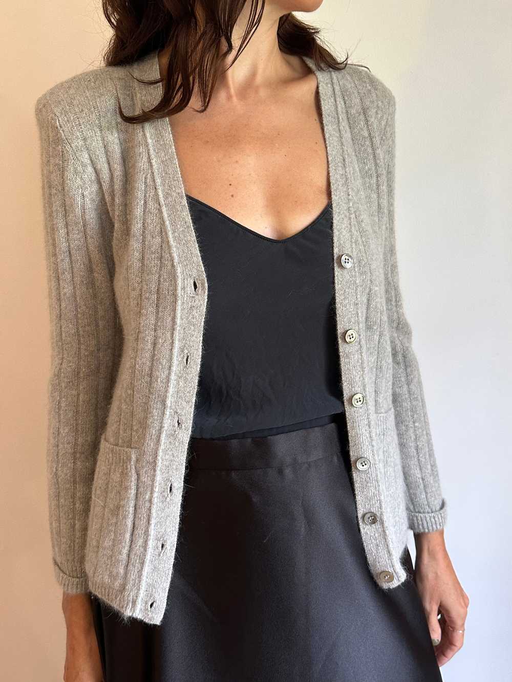 Vintage Grey Liz Claiborne Cashmere Cardigan - image 1