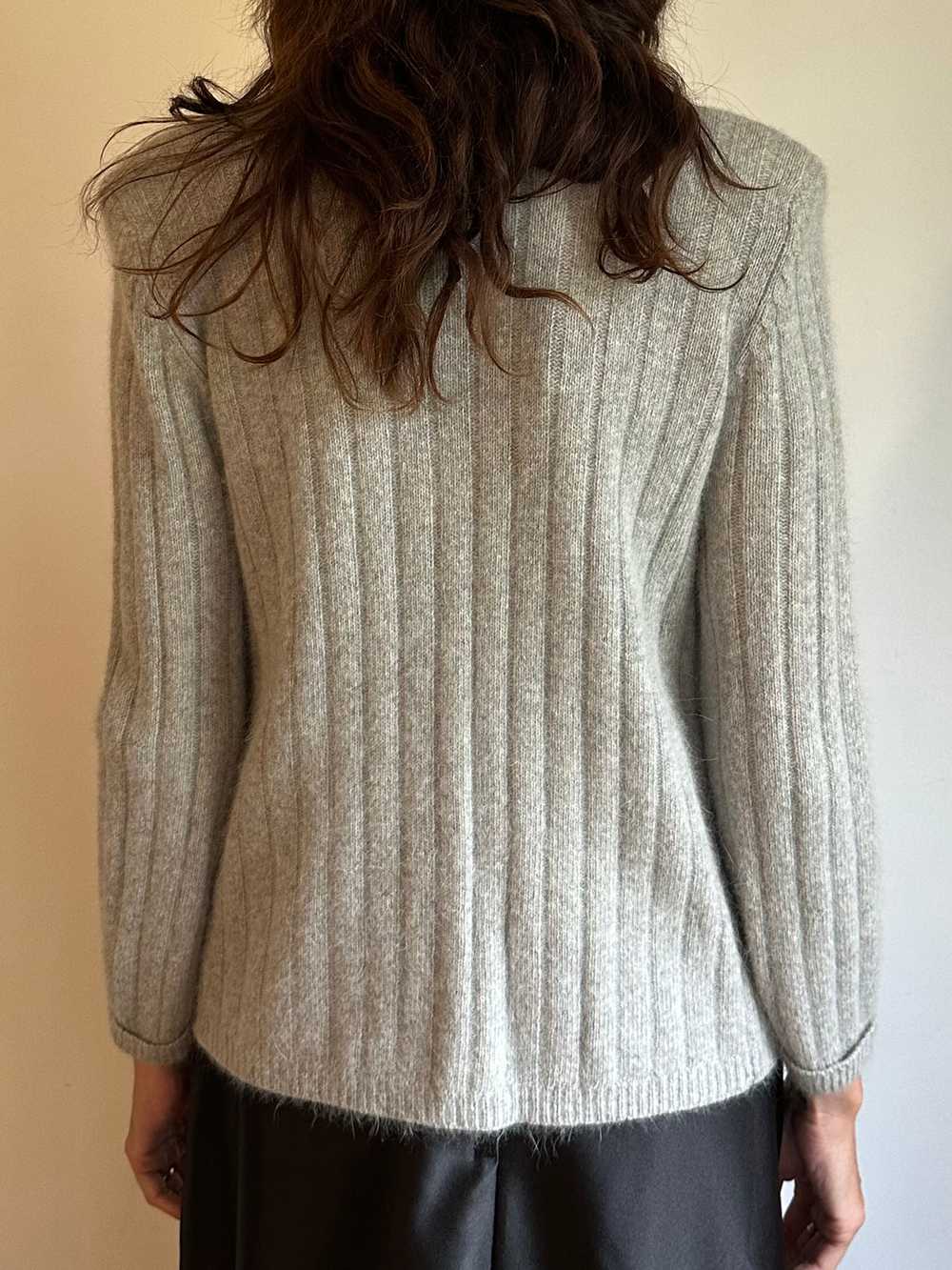 Vintage Grey Liz Claiborne Cashmere Cardigan - image 4