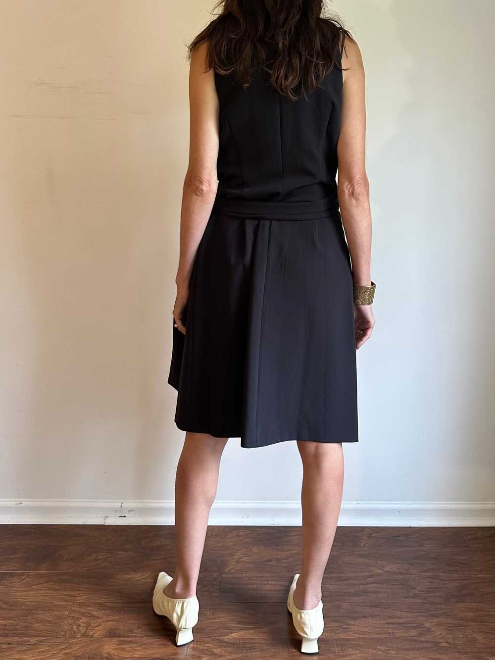 Donna Karen Black Wrap Halter Dress - image 3
