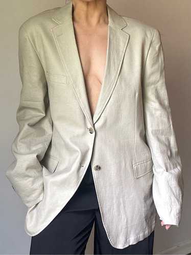 Vintage Ivory Linen Blazer