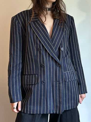 Vintage Navy Striped Blazer