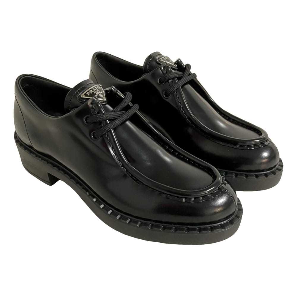 Prada Monolith patent leather lace ups - image 1