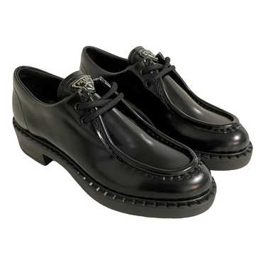 Prada Monolith patent leather lace ups - image 1