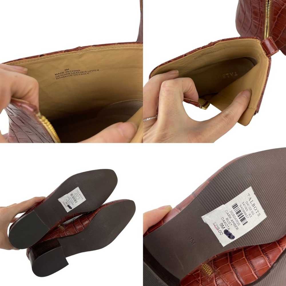 NWOT Talbots Dakota Embossed Croc Leather Ankle B… - image 11